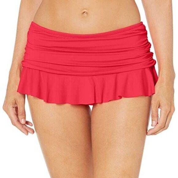 𝅺LA Blanca Skirted Bikini Bottom Women BNWOT Hipster - Picture 1 of 5